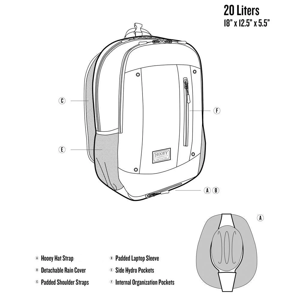 "Rockstar" Hooey Backpack Cream Rodeo Pattern w/Black Accents - Image 3