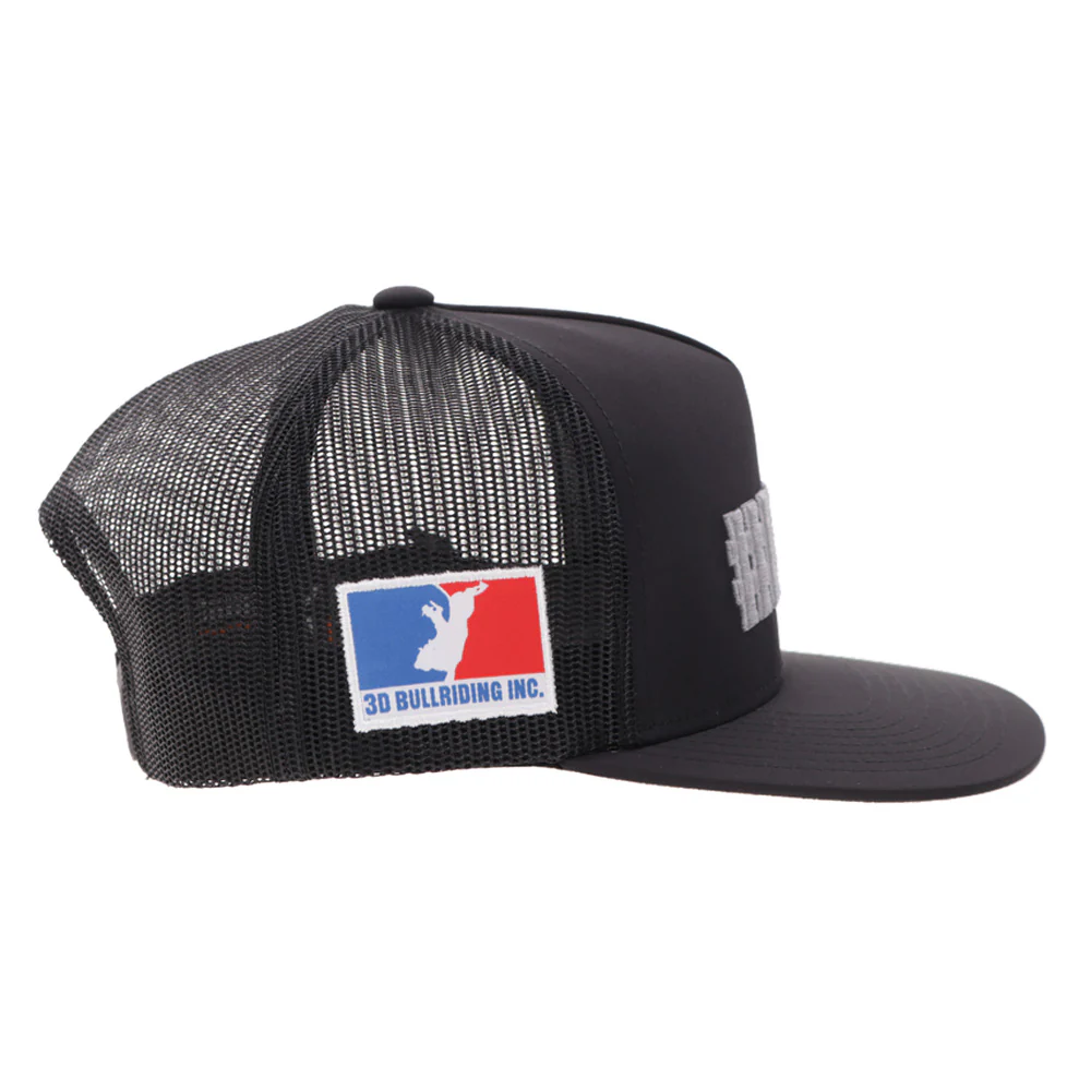 "3D Bull Riding" Black w/Grey NFP Embroidery - Image 5