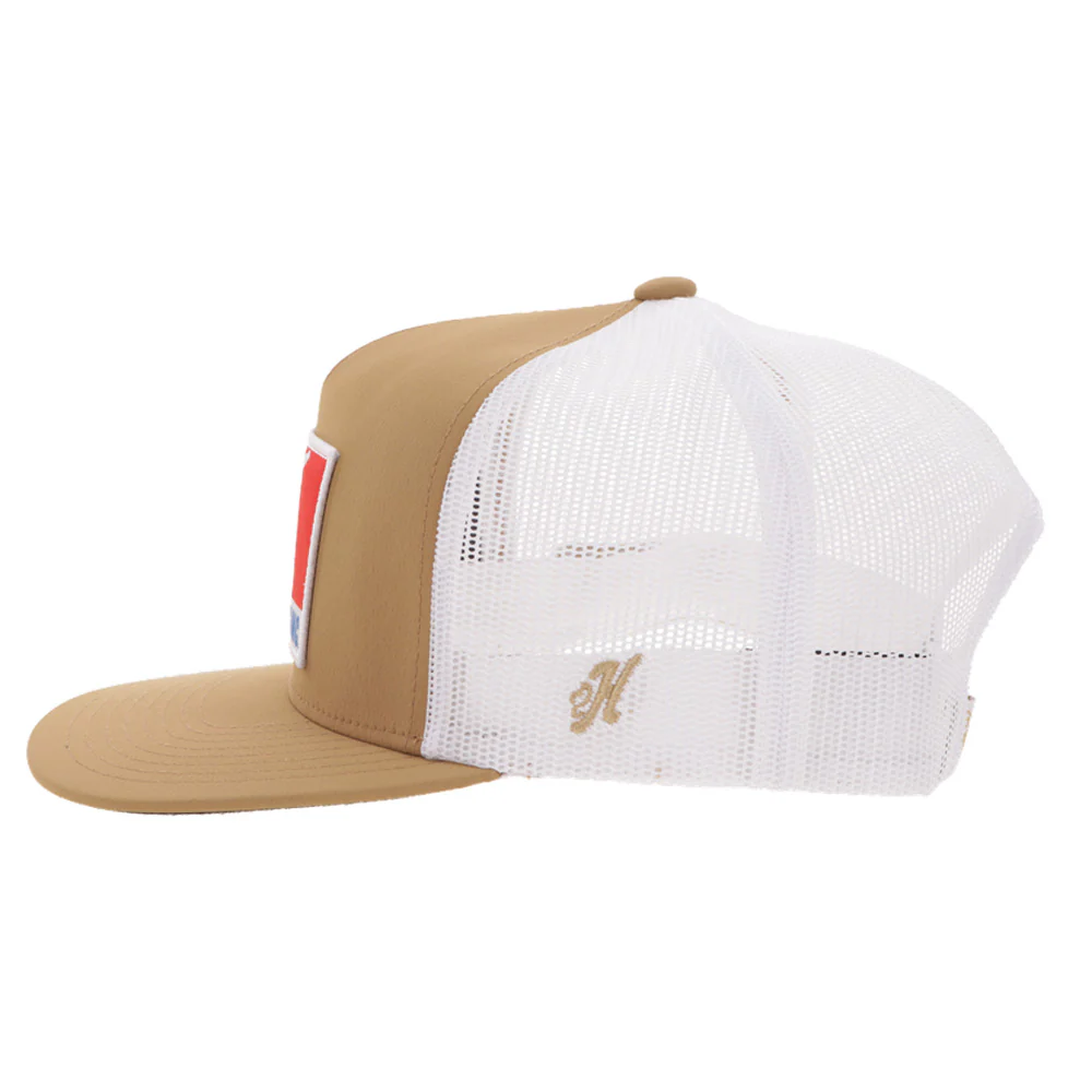 "3D Bull Riding" Tan/White Hat - Image 5
