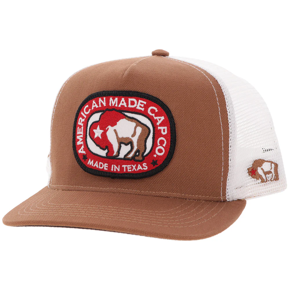 "AMCC" Hat Tan/White w/Multi-Color Patch