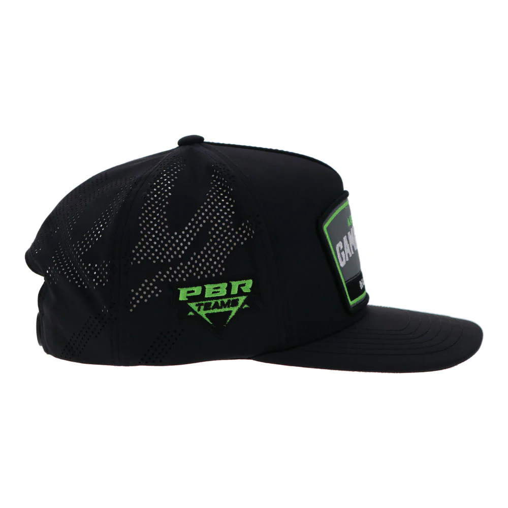 "Austin Gamblers" Black Hat w/ Grey / White / Neon Green Patch - Image 3