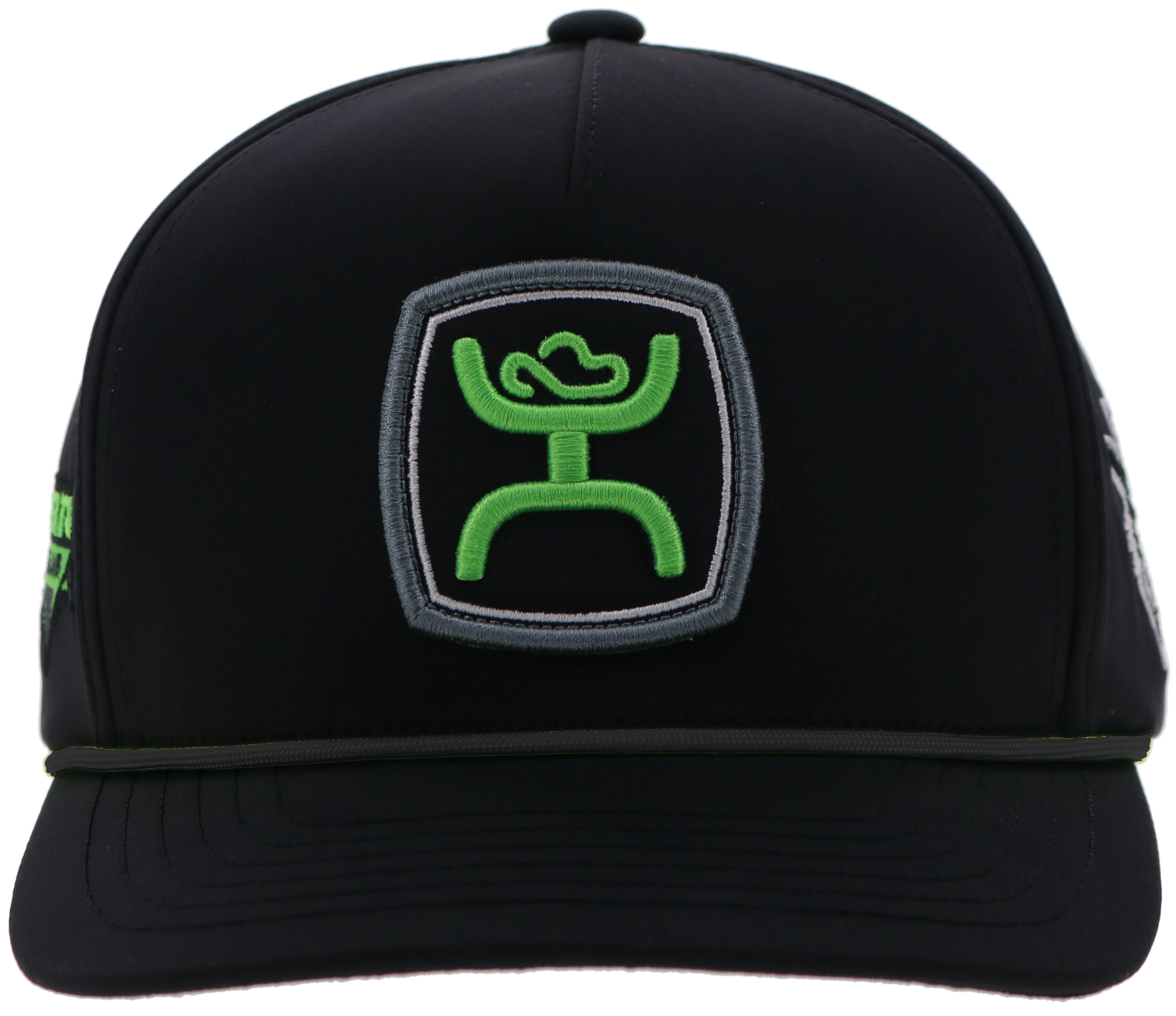 "Austin Gamblers" Black Hat w/White /Neon Green Hooey Logo - Image 4