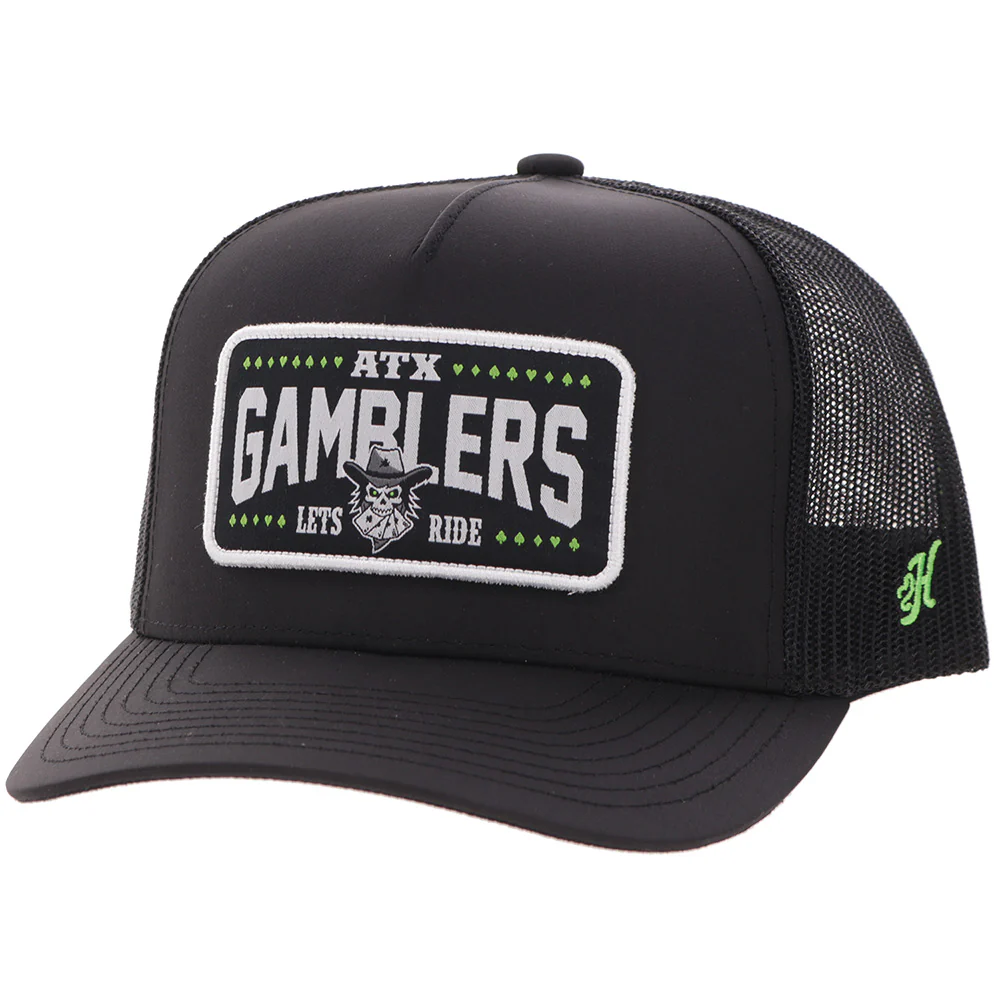 "Austin Gamblers" Hat Black w/White Patch