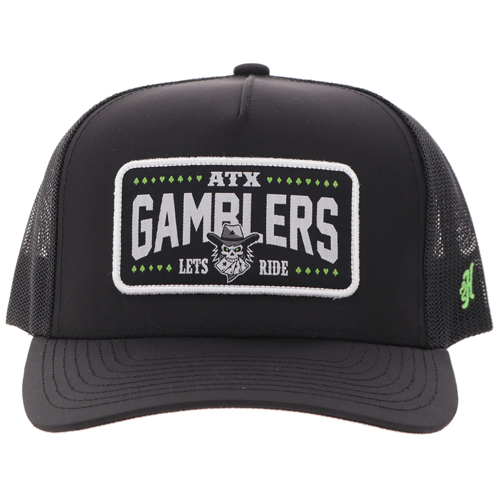 "Austin Gamblers" Hat Black w/White Patch - Image 4