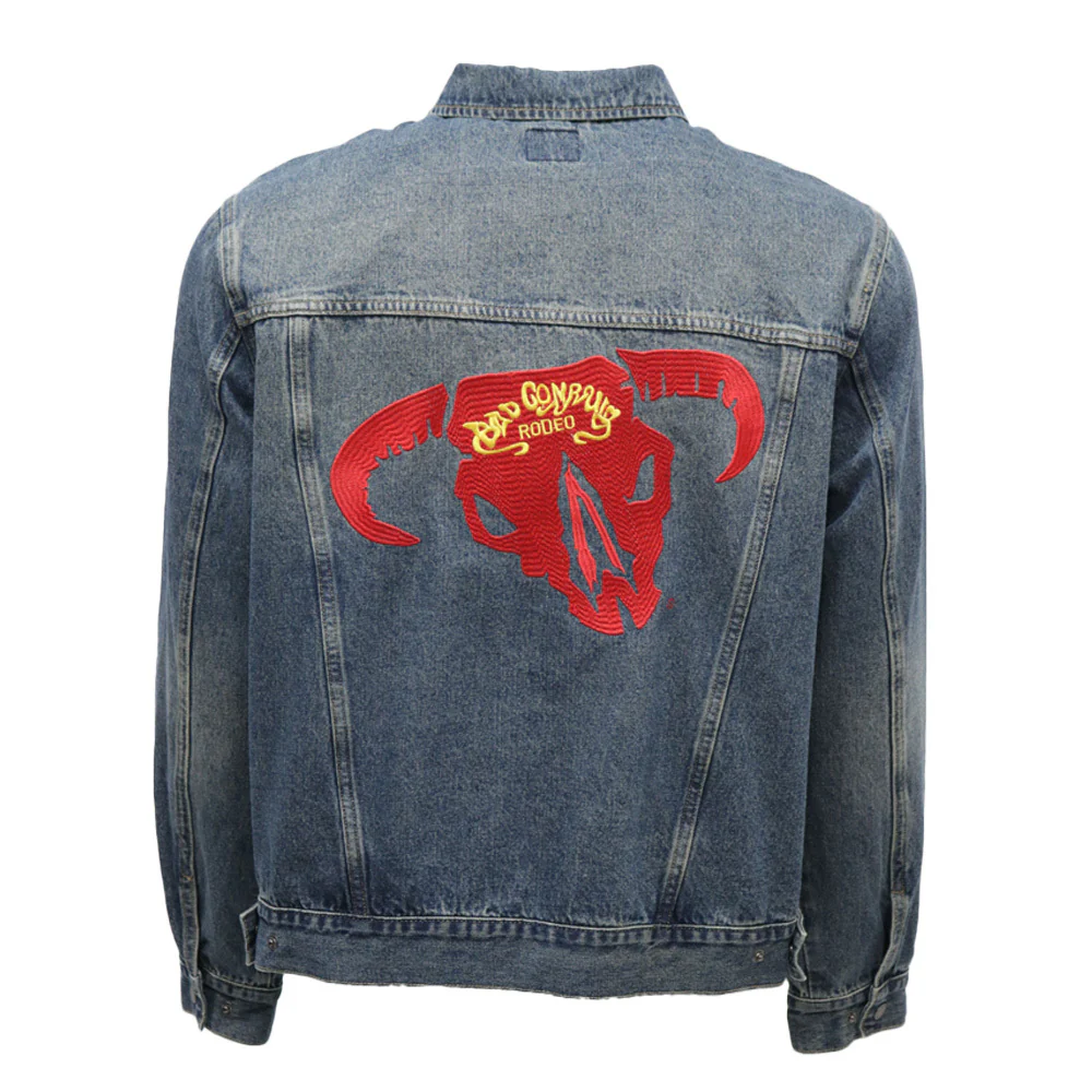 "Bad Company" Denim Jacket w/Red Logo (Unisex)