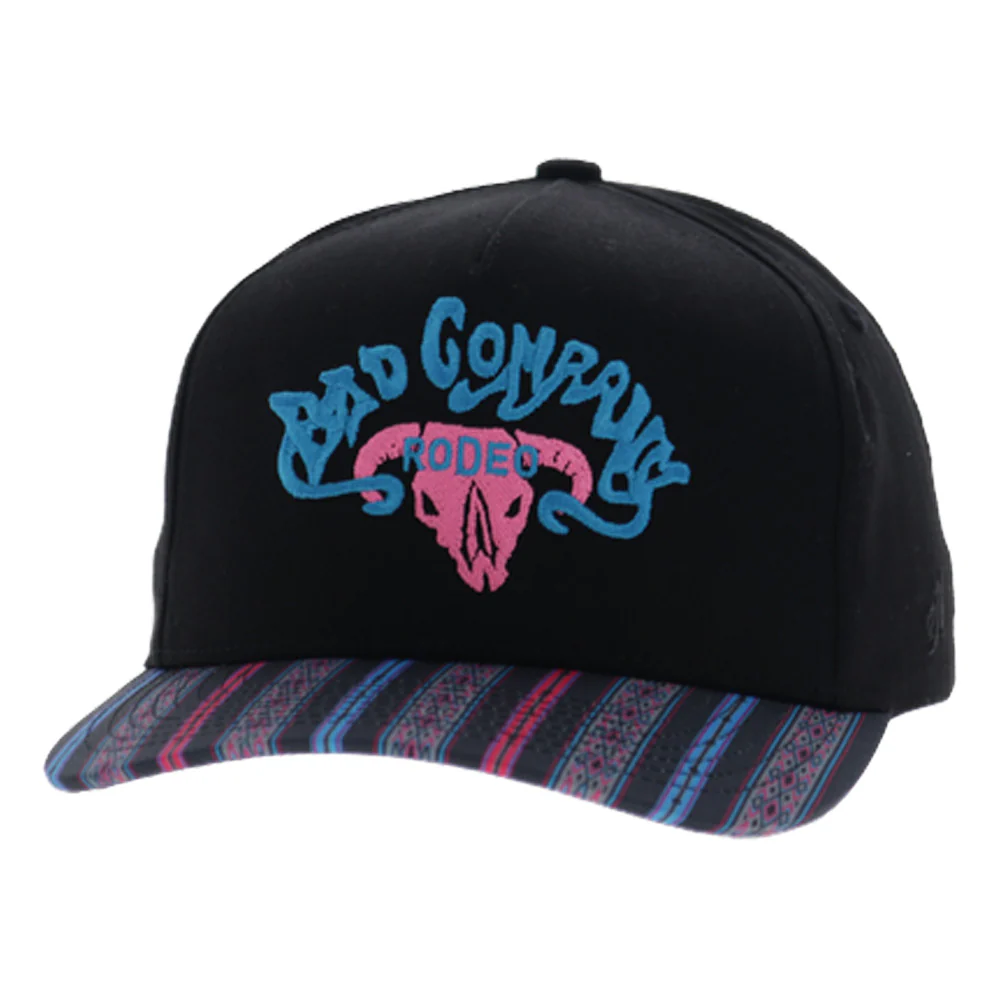 Bad Company Hat Black/Aztec w/Blue & Pink Logo