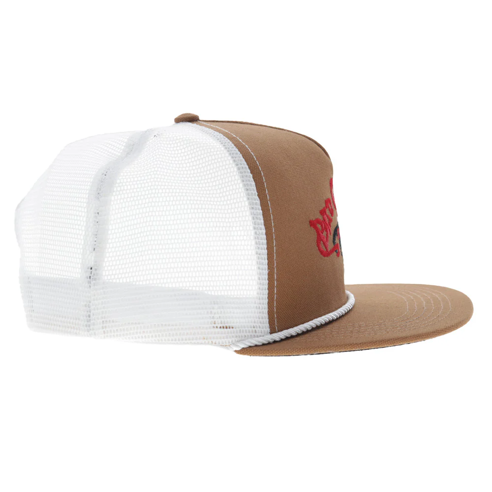 Bad Company Hat Tan & White w/Black & Red Logo - Image 5
