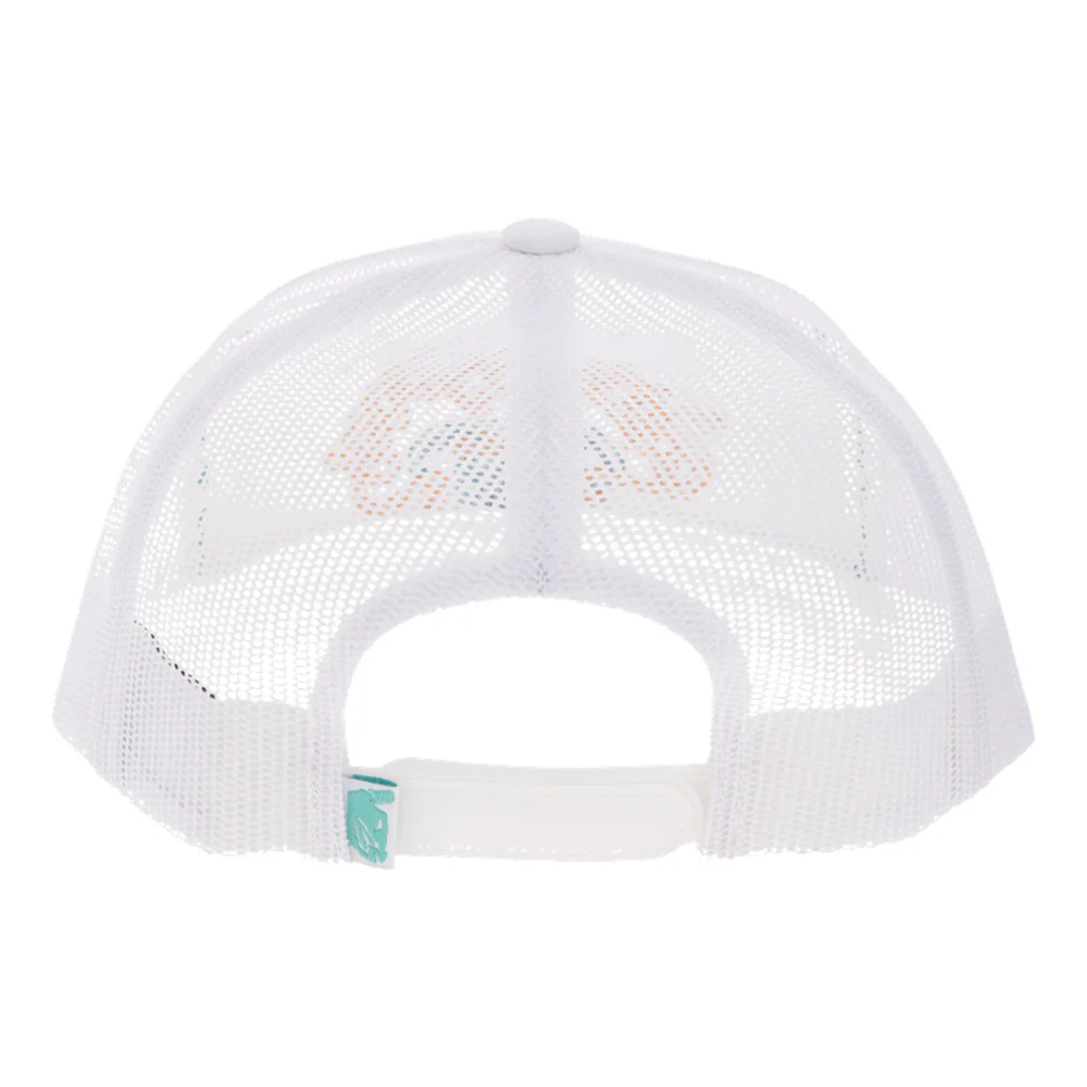 Bad Company Hat White w/Yellow & Turquoise Logo - Image 2