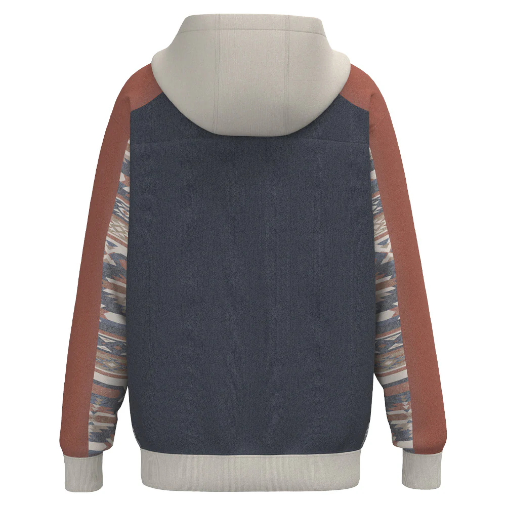 Bad Company Rodeo Hoody Navy/Red w/Aztec - Image 2
