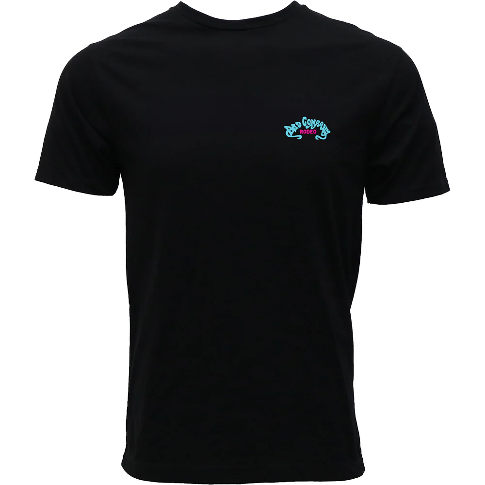 Bad Company T-shirt Black w/Blue & Pink Logo - Image 2