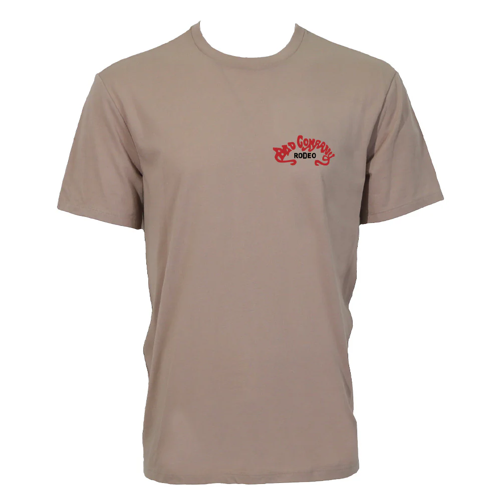 Bad Company T-shirt Tan w/Multi-Color Logo - Image 2