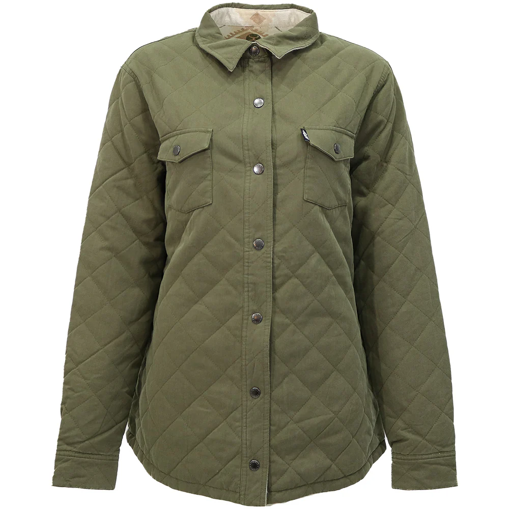 "Bandera" Reversible Barn Jacket Olive w/Cream & Tan Aztec