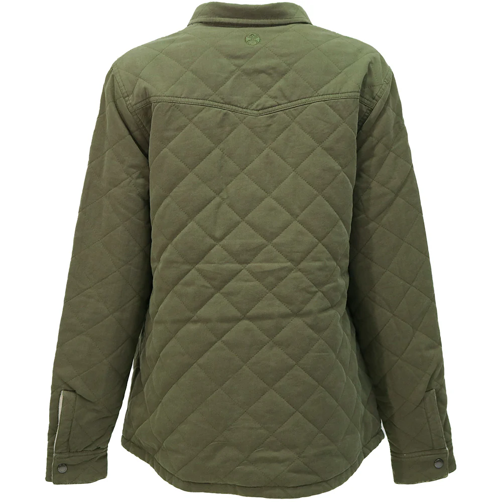 "Bandera" Reversible Barn Jacket Olive w/Cream & Tan Aztec - Image 3