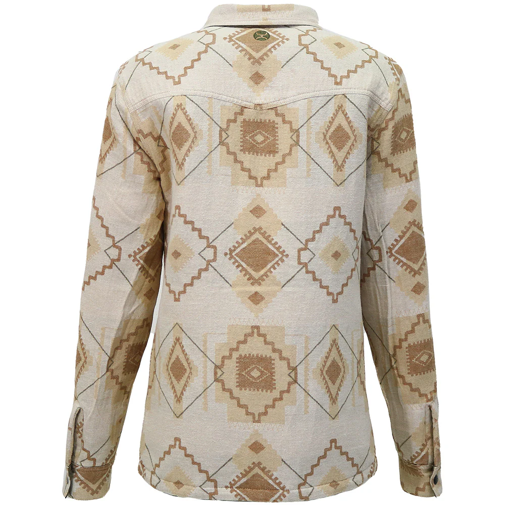 "Bandera" Reversible Barn Jacket Olive w/Cream & Tan Aztec - Image 4