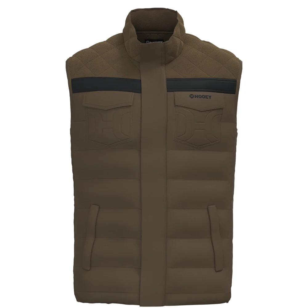 "Banff" Puffer Vest Brown w/Black accents