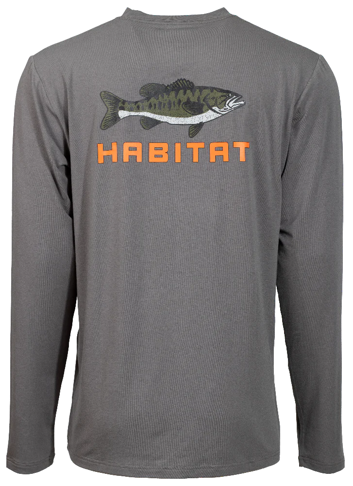 "Bass" Grey Long Sleeve Tee - Image 2