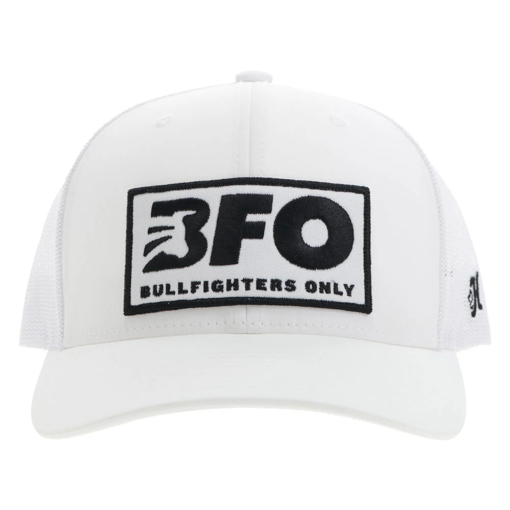 "BFO" Hat White w/Black & White Patch - Image 4