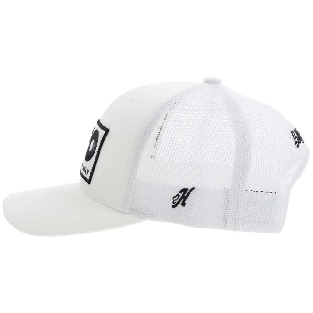 "BFO" Hat White w/Black & White Patch - Image 5