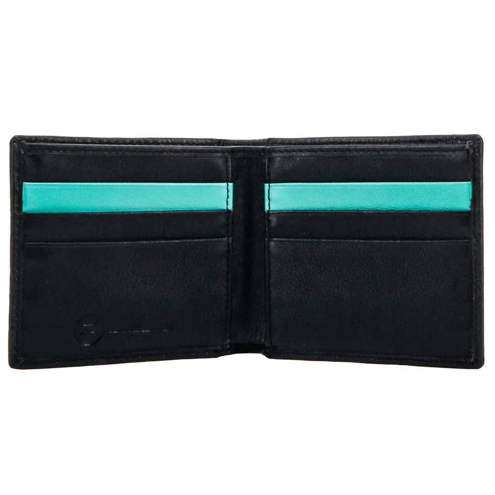 "Black Hawk" Bifold Hooey Wallet Black/Red w/ Aztec Print - Image 3