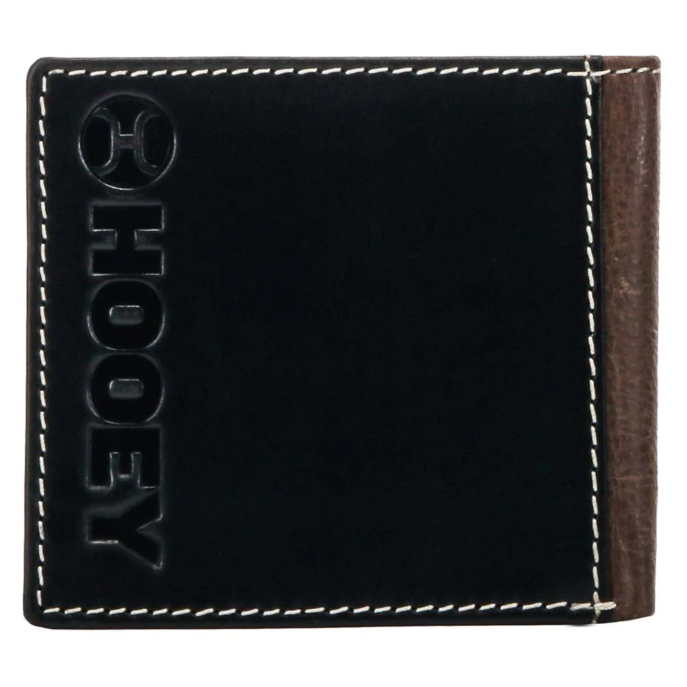 "Tonkawa" Bifold Hooey Wallet Brown/Black w/Ivory Aztec - Image 2