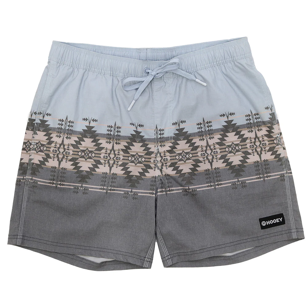"Bigwake" Blue/Grey Aztec Boardshort