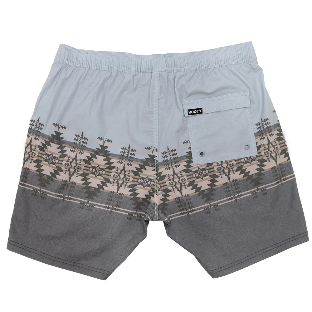 "Bigwake" Blue/Grey Aztec Boardshort - Image 2