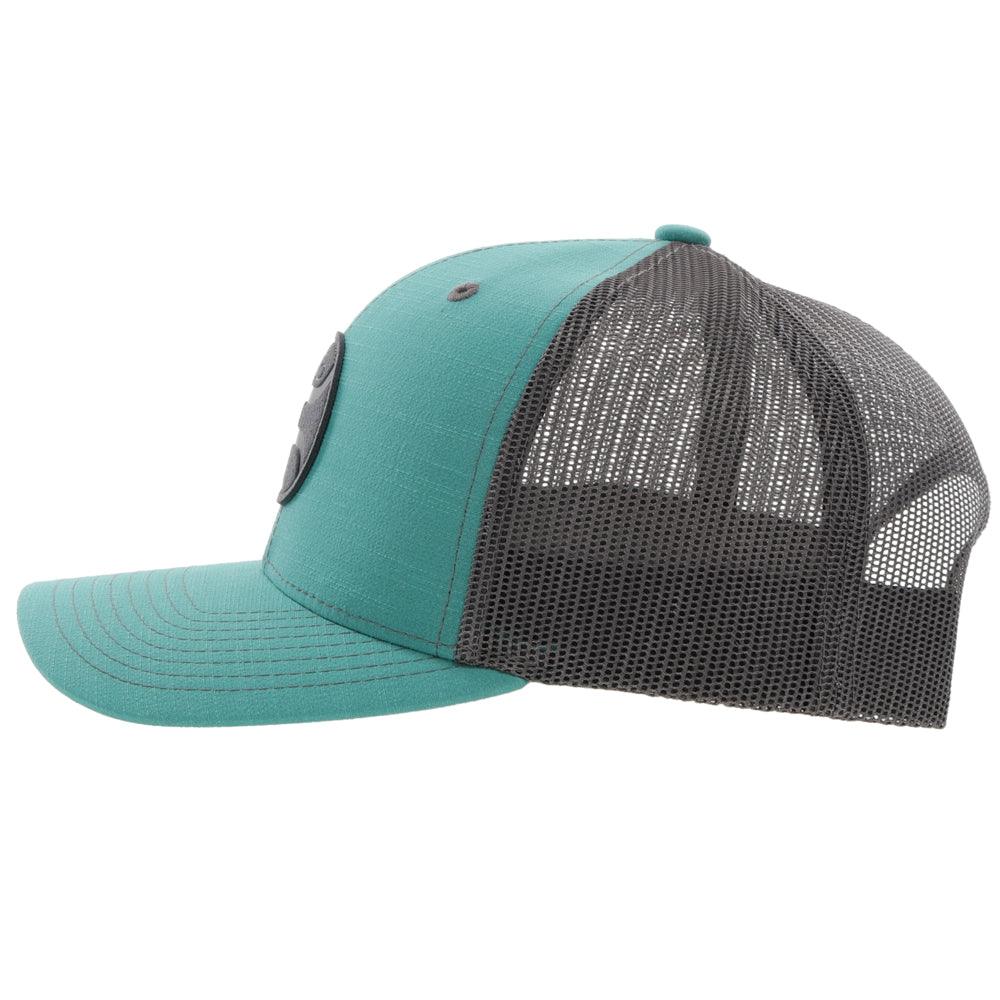 "Blush" Teal / Grey Hat - Image 5