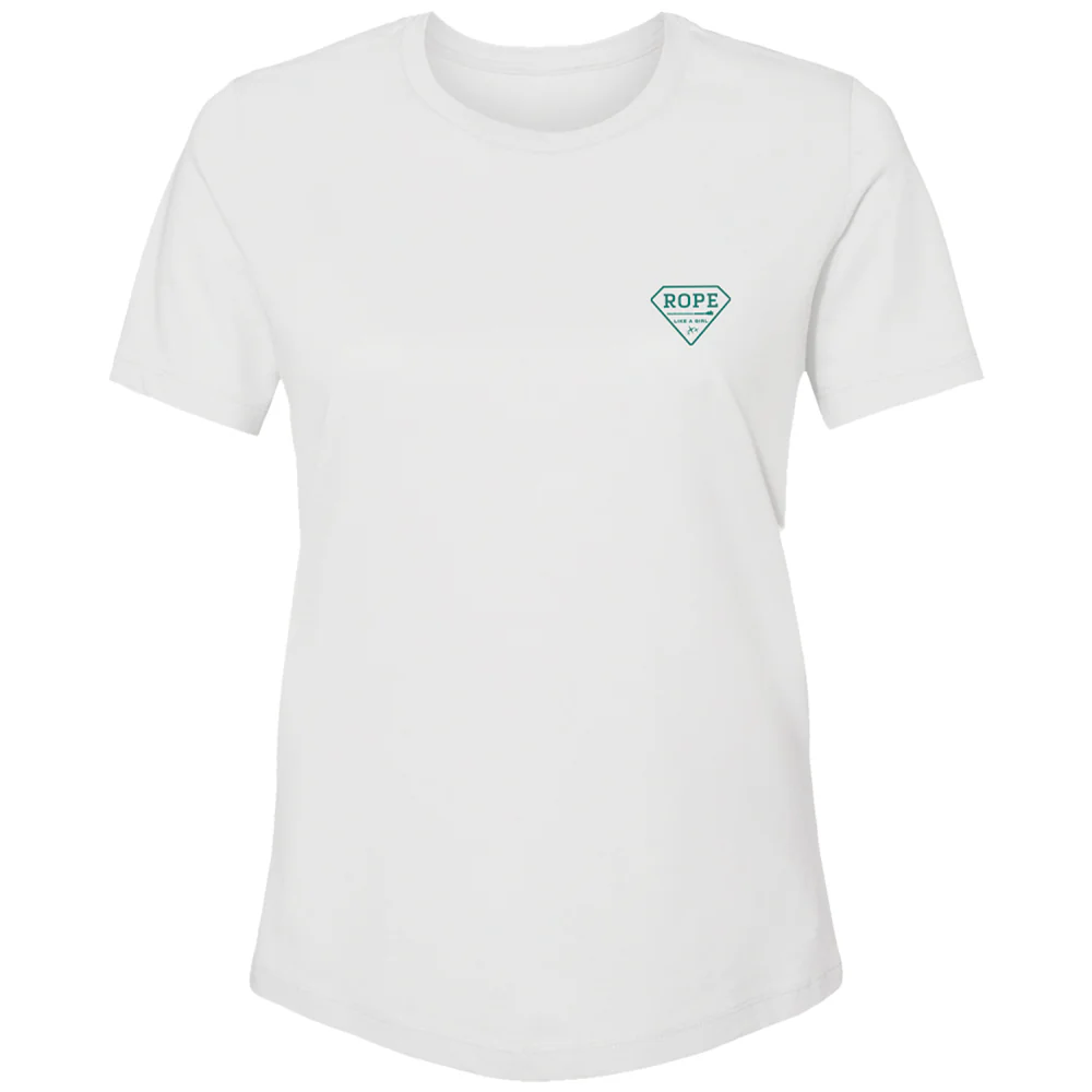 "Bodega" White w/Teal/Peach Logo T-shirt - Image 2
