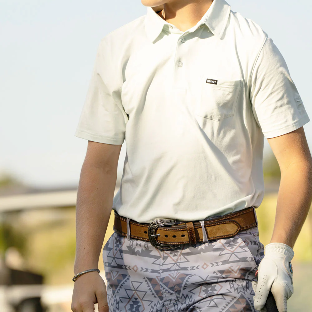 "Boseman" Tan Roughout Leather Roughy Belt - Image 2