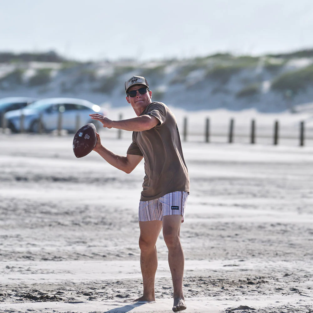 "Breaker" Boardshort Cream/Stripe - Image 4