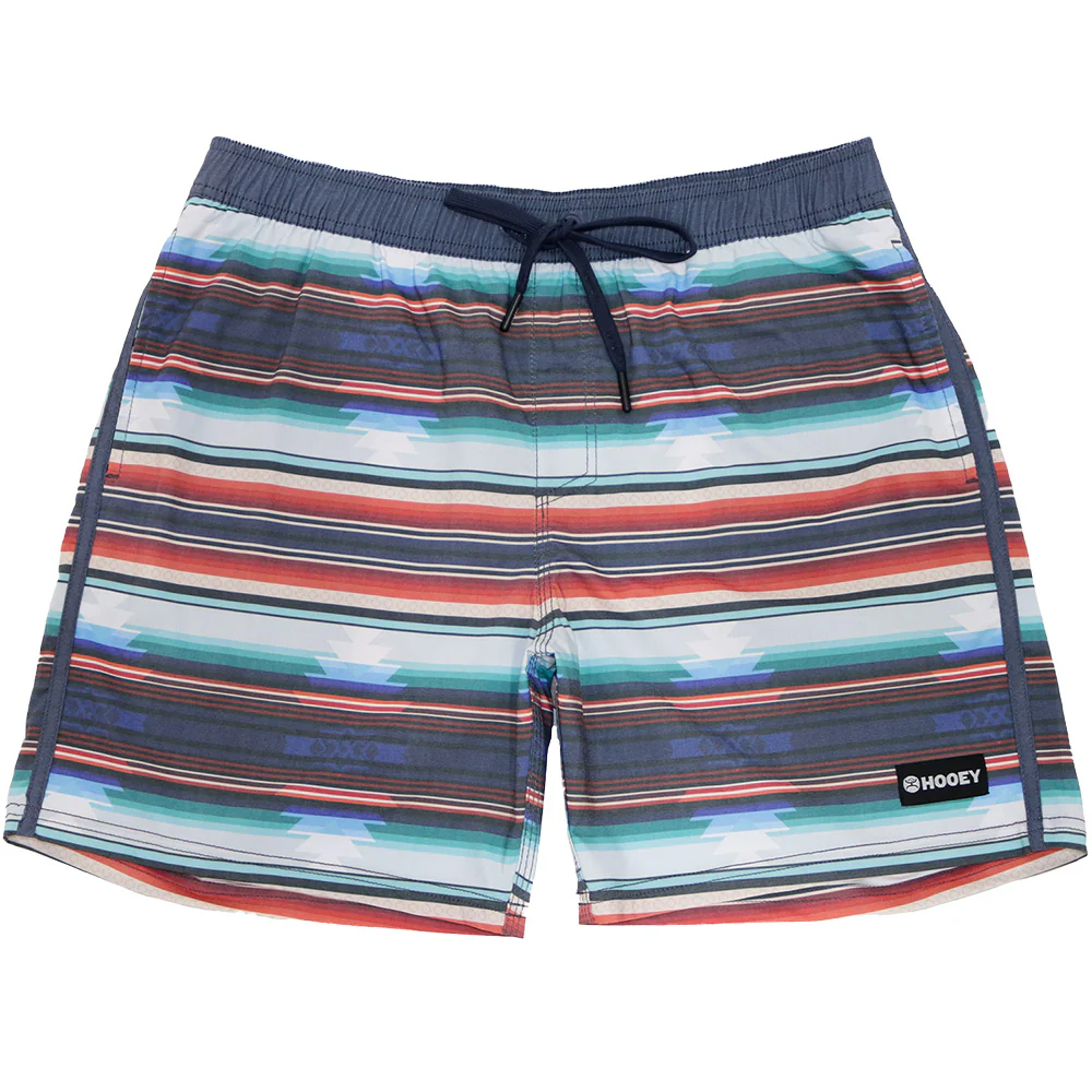 "Breaker" Boardshort Red/Blue Stripes
