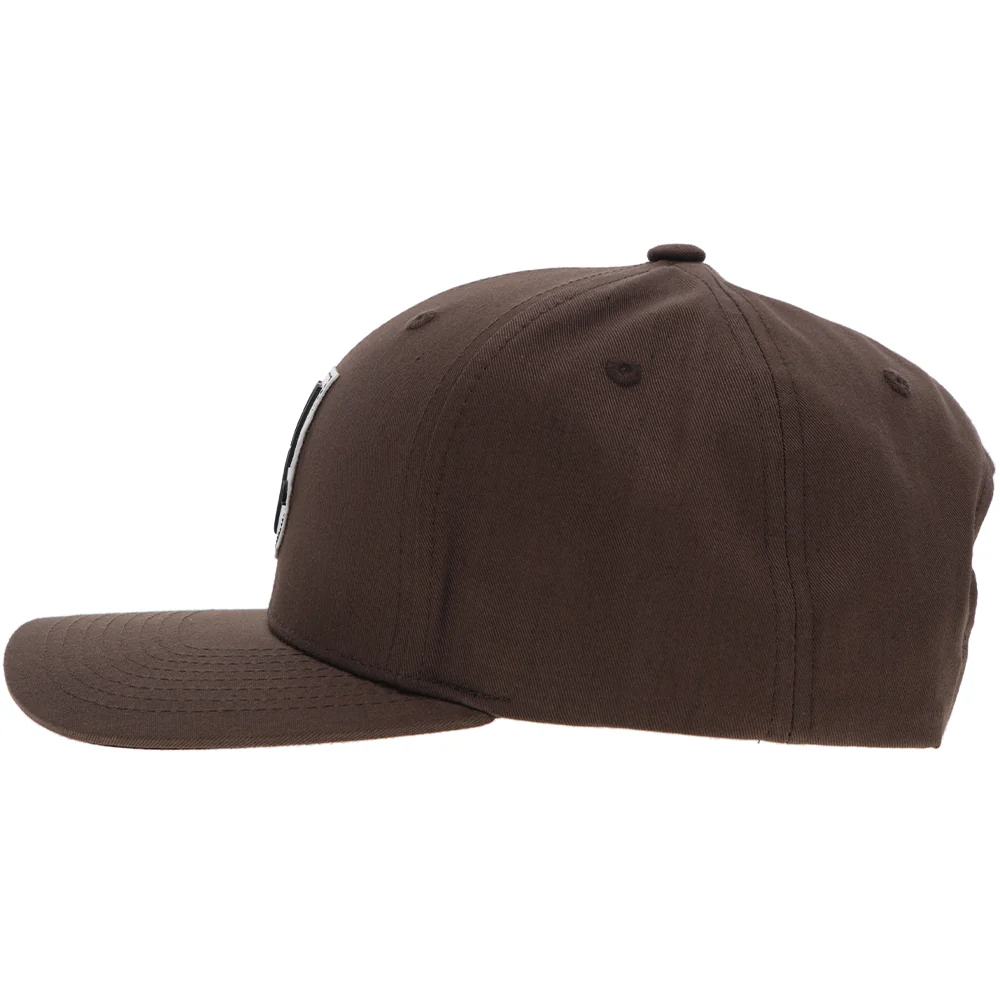"Bronx" Hat Brown w/ White & Black Patch - Image 3