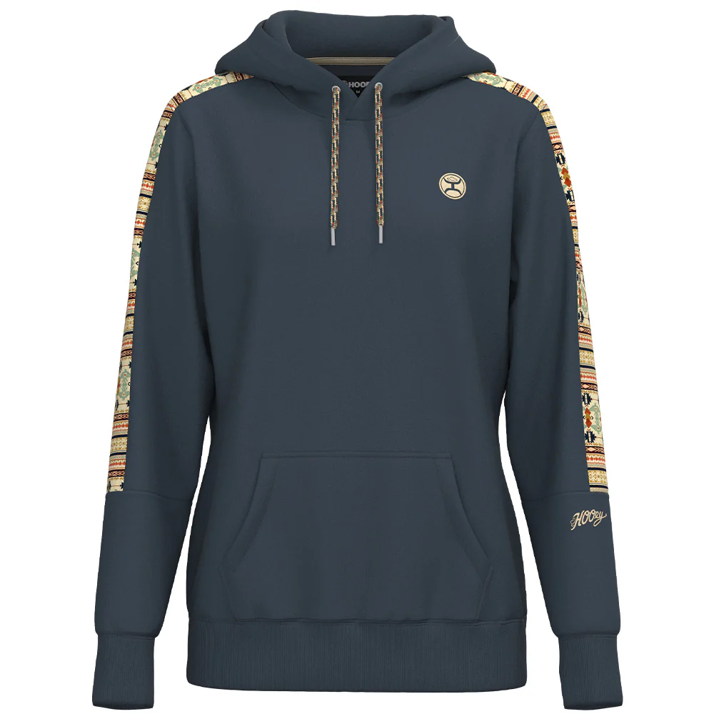 "Canyon" Blue w/Aztec Pattern Hoody