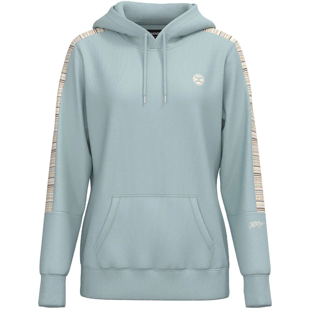 "Canyon" Light Blue w/Serape Pattern Hoody