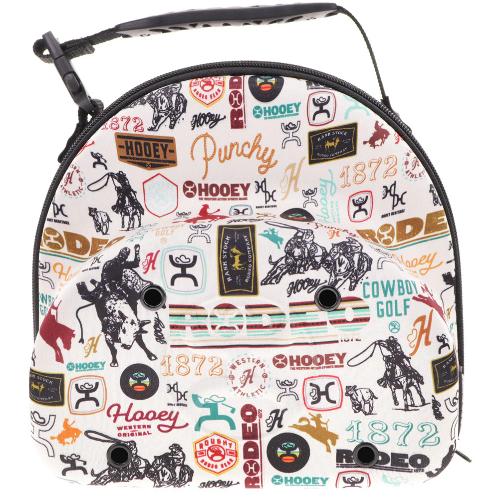 Cap Carrier -Cream w/Black & Burgundy Rodeo Print - Image 2