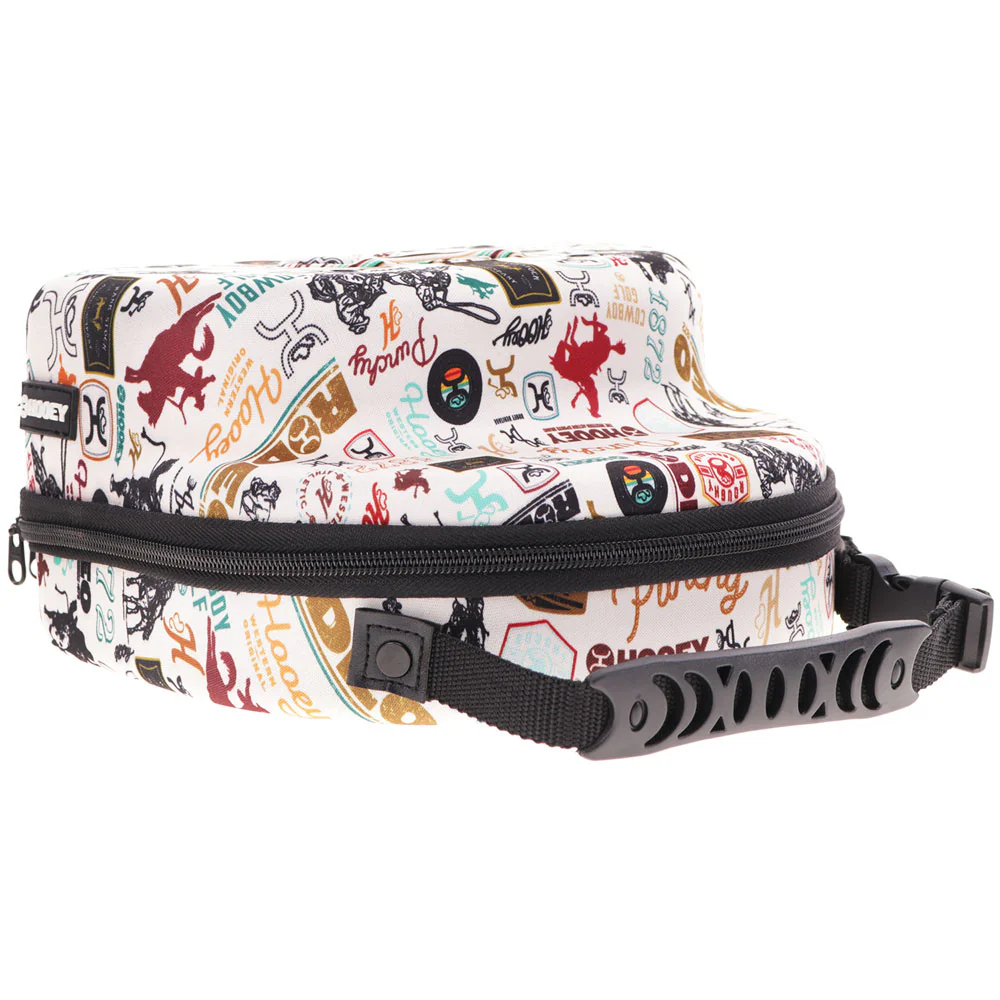 Cap Carrier -Cream w/Black & Burgundy Rodeo Print - Image 5