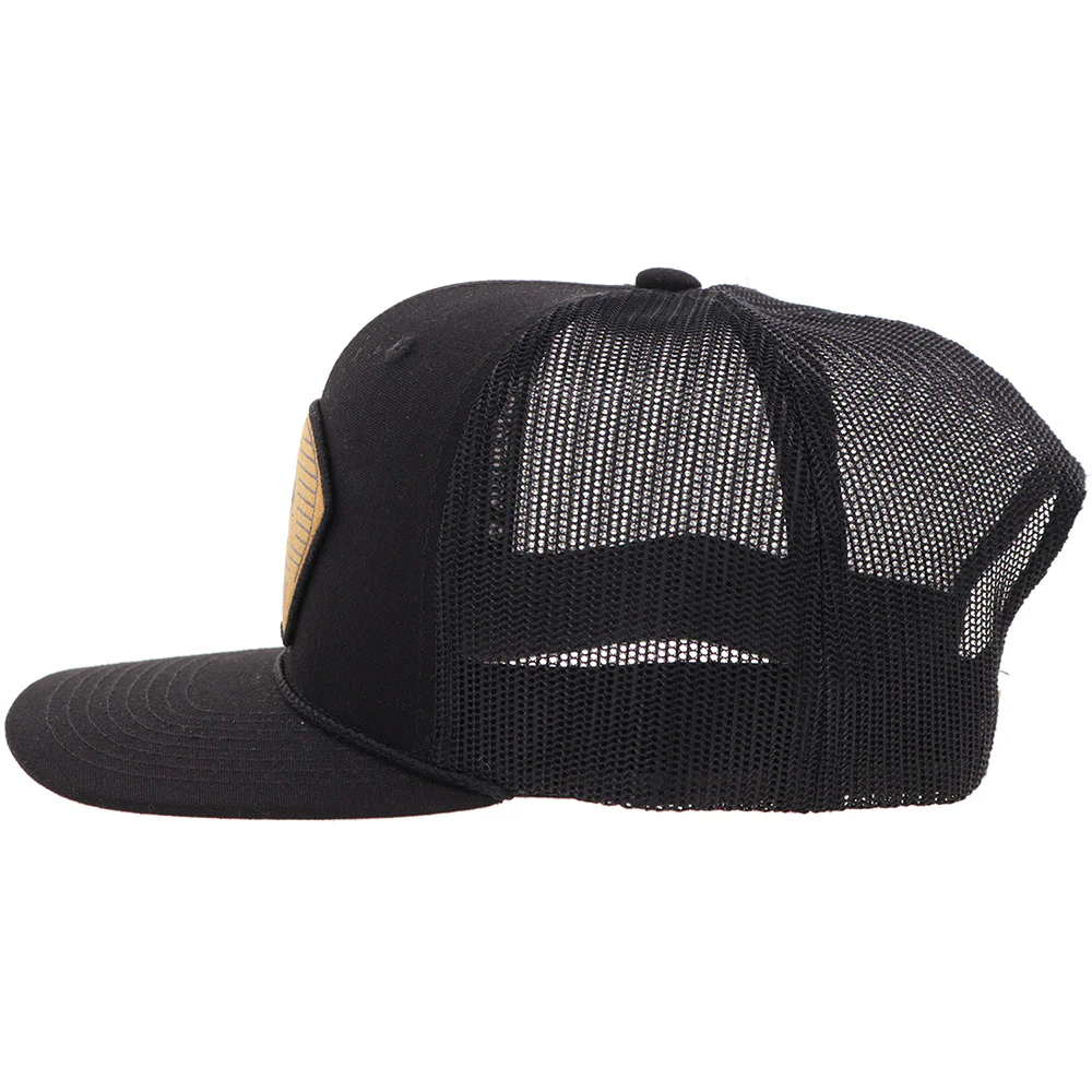 "Cavvy" Punchy Hat Black w/Leather Patch - Image 5