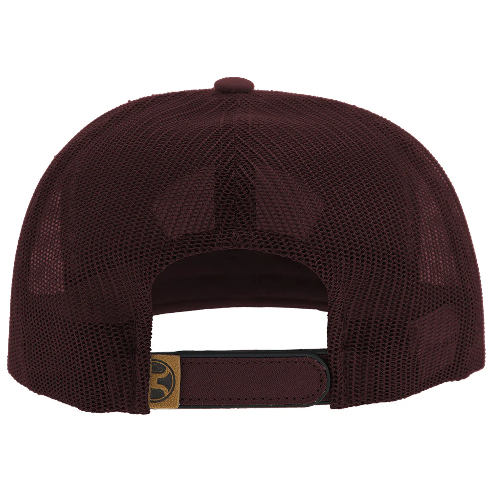 "Cavvy" Punchy Hat Maroon w/Leather Patch - Image 2