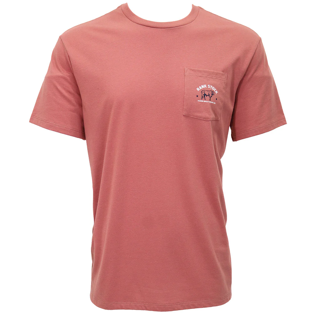 "Charbray" Light Mahogany w/White & Navy Logo T-shirt - Image 2