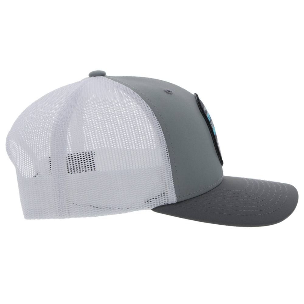 "Cheyenne" Grey/White Snapback Hat - Image 3