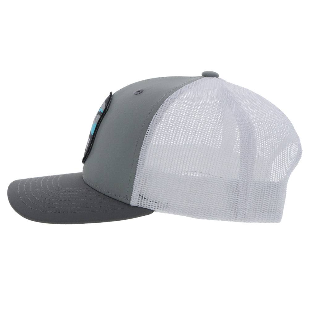 "Cheyenne" Grey/White Snapback Hat - Image 4