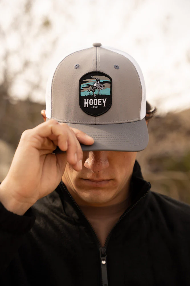 "Cheyenne" Grey/White Snapback Hat - Image 6