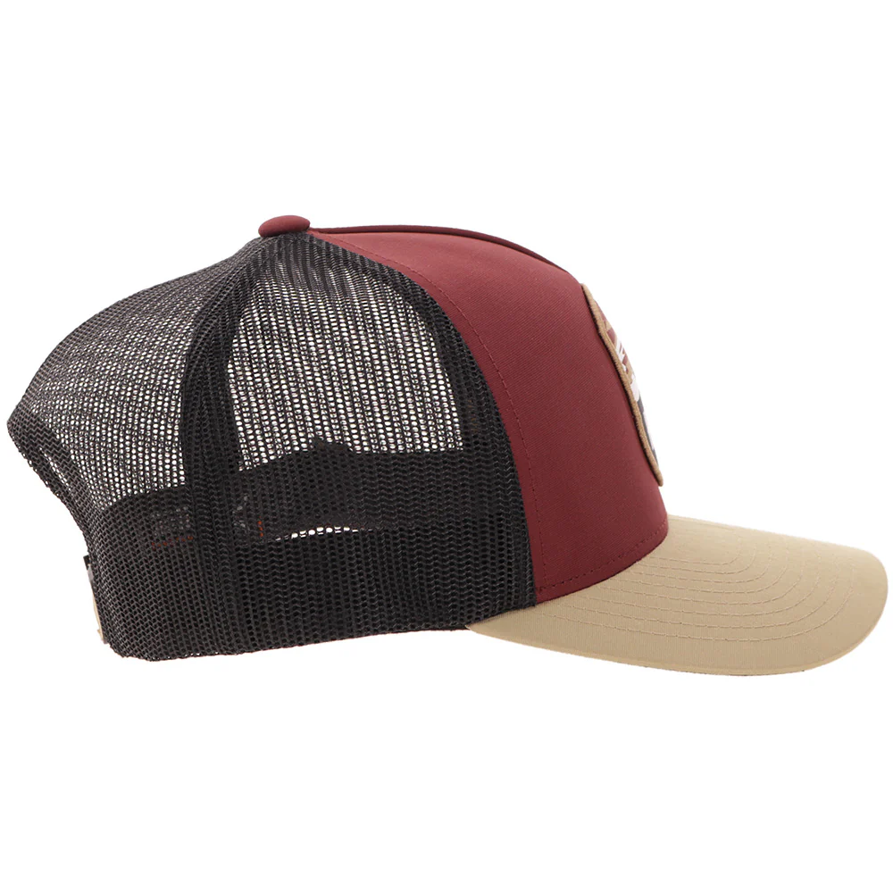 "Cheyenne" Hat Maroon/Black - Image 3