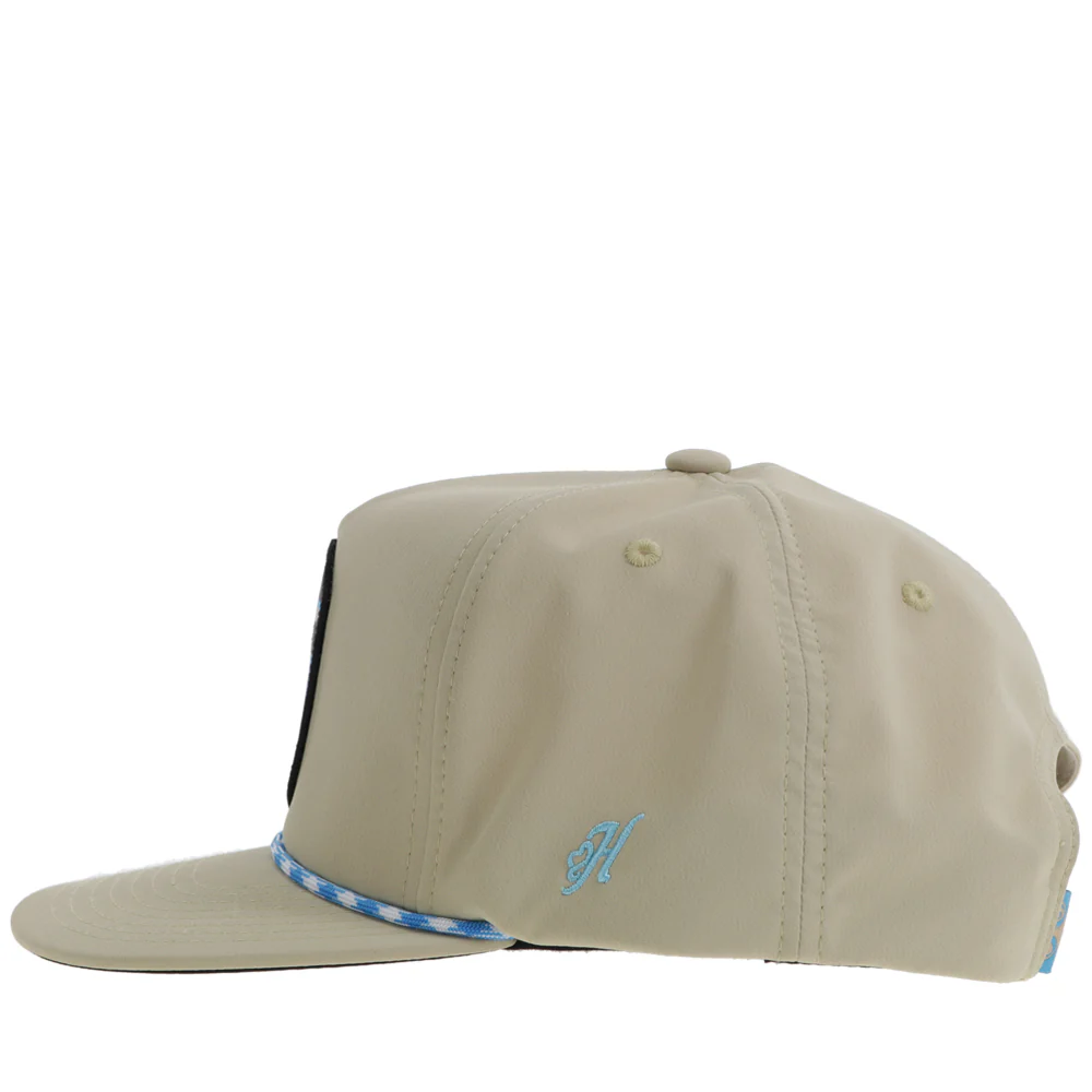 "Cheyenne" Hat Tan w/Blue/Grey/Black Patch - Image 3