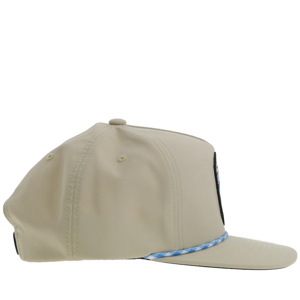 "Cheyenne" Hat Tan w/Blue/Grey/Black Patch - Image 5