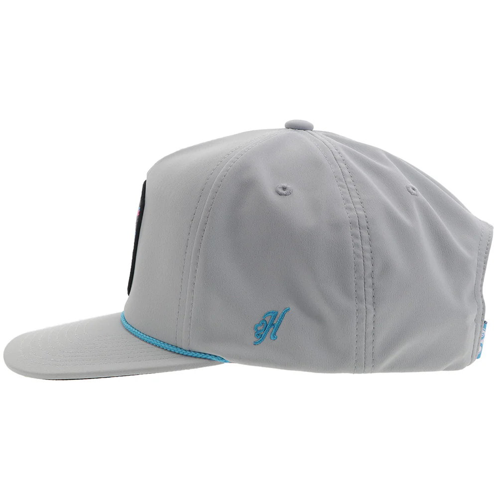 "Cheyenne" Hooey Hat Grey w/Pink/Blue/Black Patch - Image 3