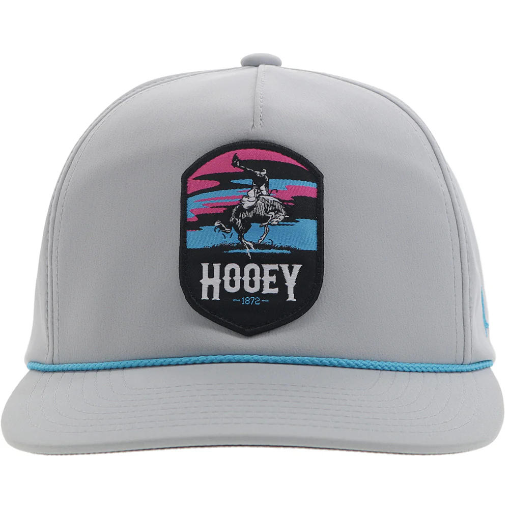 "Cheyenne" Hooey Hat Grey w/Pink/Blue/Black Patch - Image 4