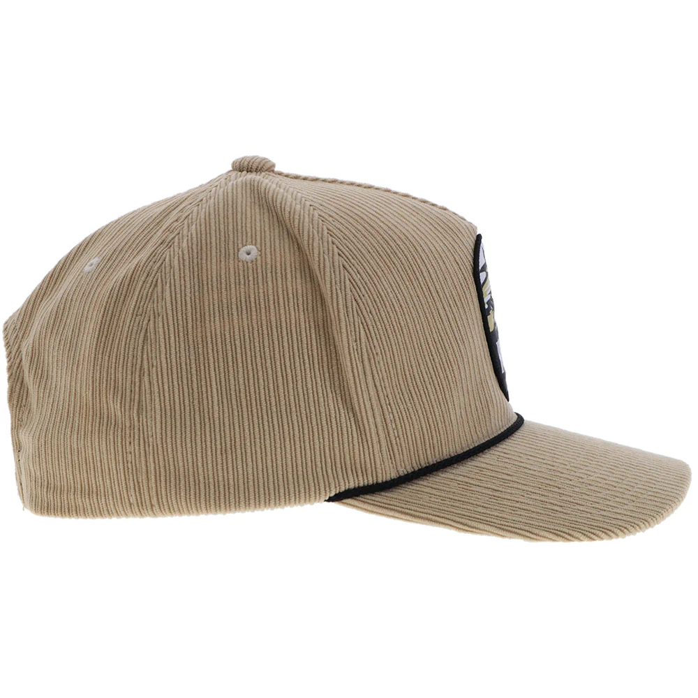 "Cheyenne" Hooey Hat Tan Corduroy w/Tan/White/Black Patch - Image 3