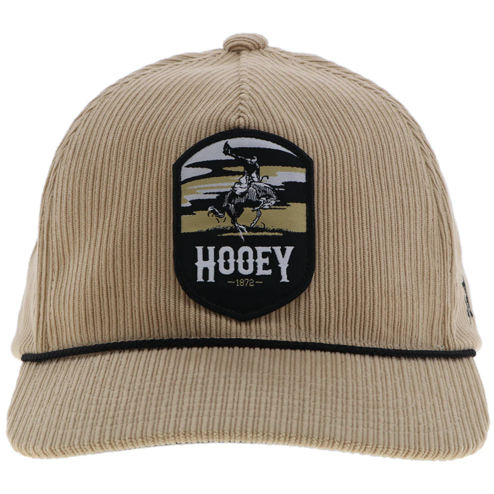 "Cheyenne" Hooey Hat Tan Corduroy w/Tan/White/Black Patch - Image 4