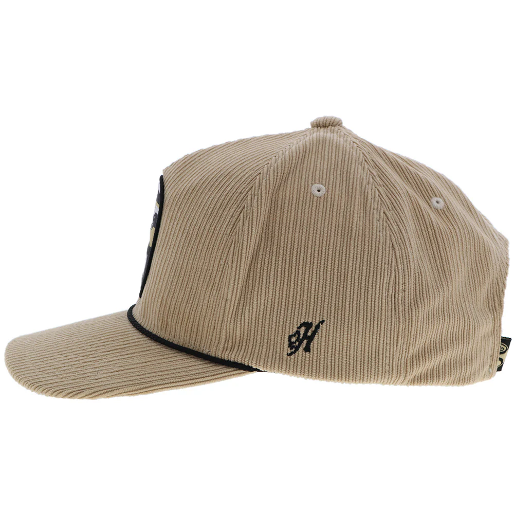 "Cheyenne" Hooey Hat Tan Corduroy w/Tan/White/Black Patch - Image 5